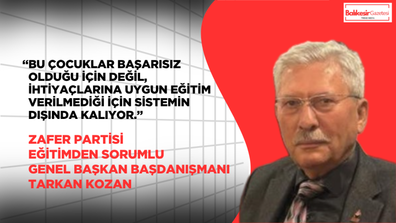 Tarkan Kozan: Eğitimde Disiplin Ve Değerler Zayıflarsa Zorbalık Artar