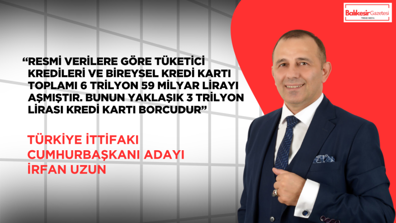 İrfan Uzun: “Banka Borçlarında Faizler Silinmeli, Vatandaşa Nefes Aldırılmalı”