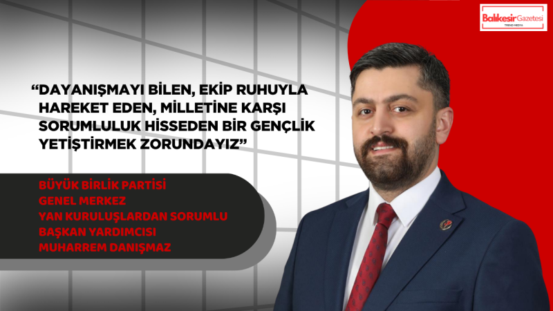 BBP'li Muharrem Danışmaz’dan 19 Mayıs Mesajı: “Gençliğini Teşkilatlı ve Bilinçli Yetiştiren Milletler Geleceğini Kaybetmez”