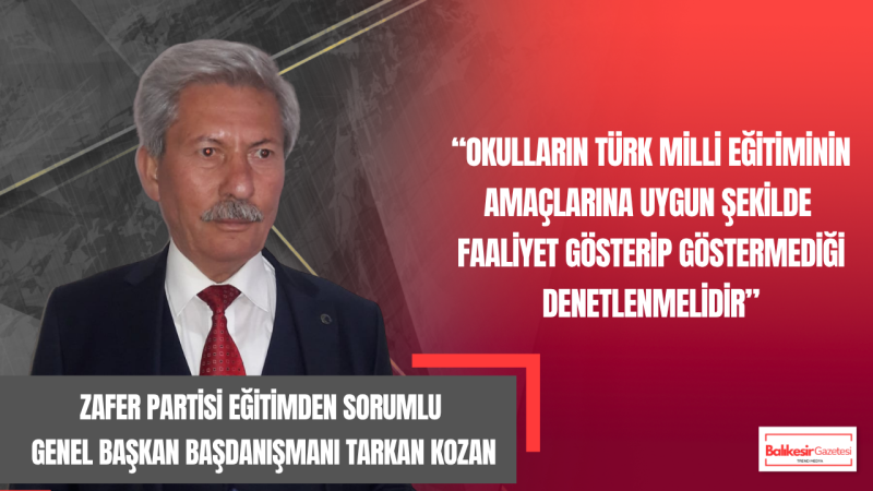 Eğitimci Tarkan Kozan: Eğitimde Denetim Siyasetten Arındırılmalı
