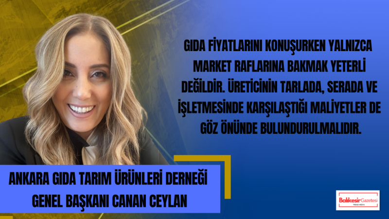 Canan Ceylan: “Enflasyonla Mücadele Tarladan Sofraya Uzanan Zinciri Güçlendirmekle Mümkündür”