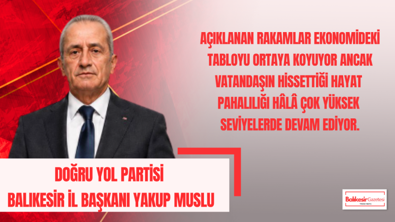 Yakup Muslu: “Enflasyonla Mücadele Rakamlarla Değil, Vatandaşın Alım Gücüyle Ölçülmelidir”
