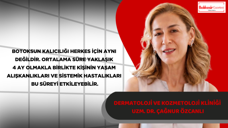 Uzm. Dr. Çağnur Özcanlı: Botoksun Etkisi Ortalama 4 Ay Sürer