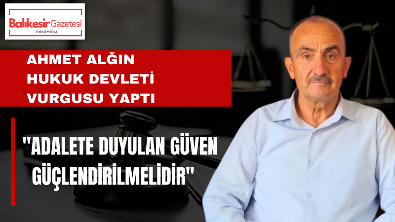 CHP Sındırgı İlçe Başkanı Ahmet Algın: 
